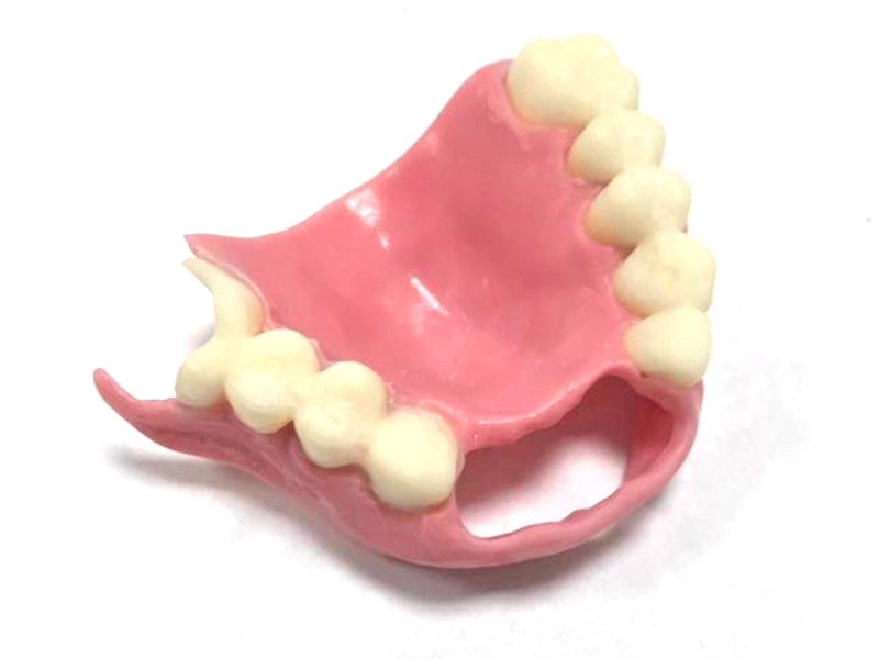 Mit HARZ Labs Dental Pink Resin hergestellte Gingivae